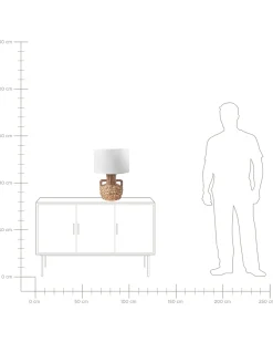 Bordlampe RENARD papirreb Naturlig