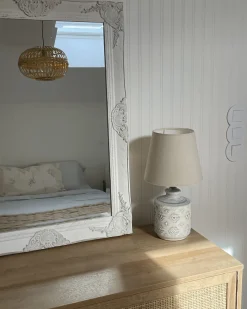 Bordlampe ROSANNA Keramik Beige