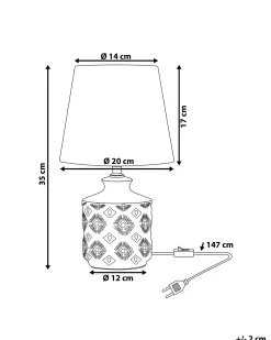 Bordlampe ROSANNA Keramik Beige