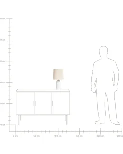 Bordlampe SALIENTE Keramik Cremehvid