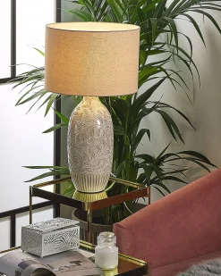 Bordlampe SALZA Keramik Beige