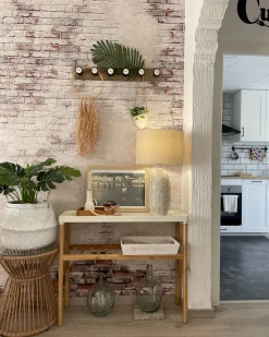 Bordlampe SALZA Keramik Beige