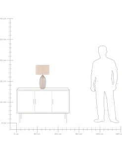 Bordlampe SALZA Keramik Beige