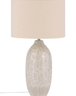 Bordlampe SALZA Keramik Beige