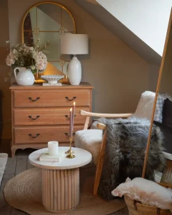 Bordlampe SALZA Keramik Beige