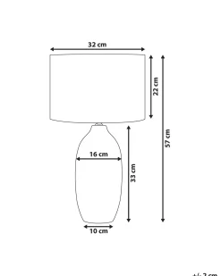 Bordlampe SALZA Keramik Beige
