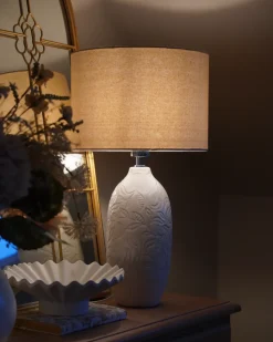 Bordlampe SALZA Keramik Beige