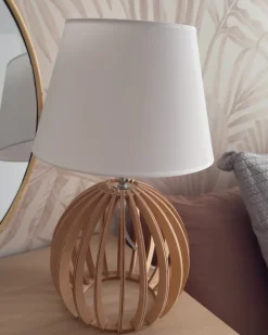 Bordlampe SAMO Brun/hvid