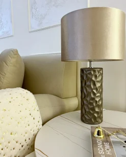 Bordlampe SANKURU Keramik Guld