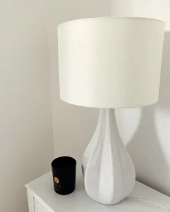 Bordlampe SANTEE Porcelæn Cremehvid