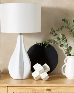Bordlampe SANTEE Porcelæn Cremehvid