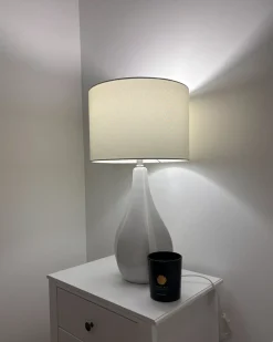 Bordlampe SANTEE Porcelæn Cremehvid