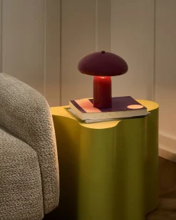 Bordlampe SANYA Metal Bordeaux
