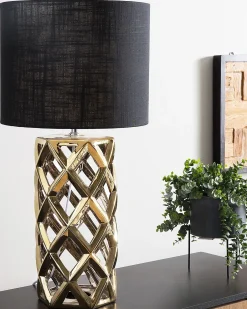 Bordlampe SELJA Keramik Guld