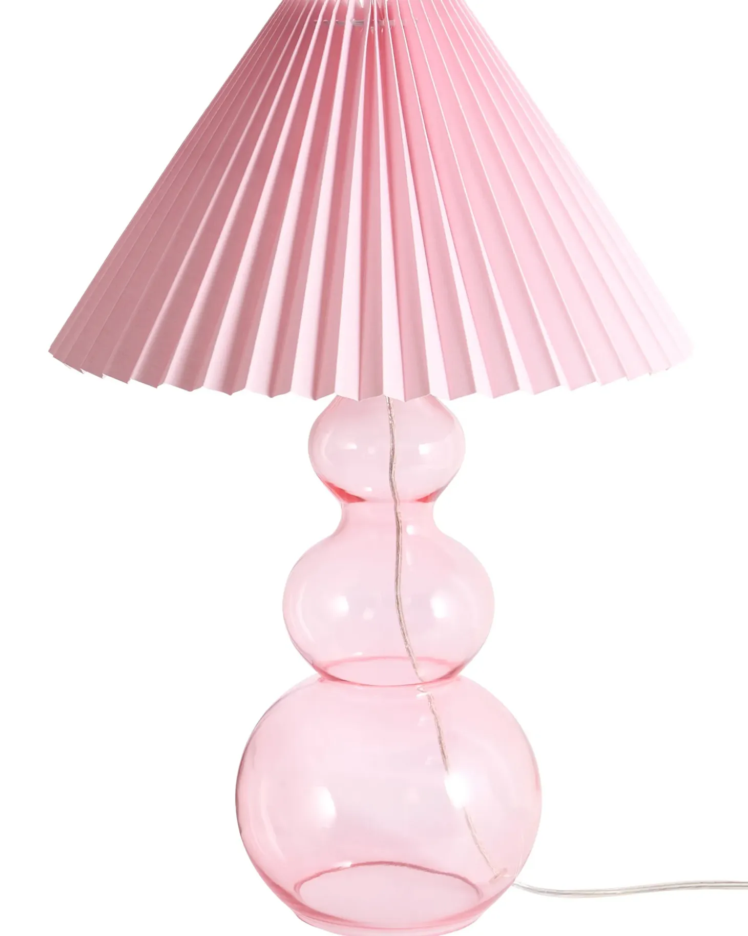Bordlampe SENGWA Glas Lyserød