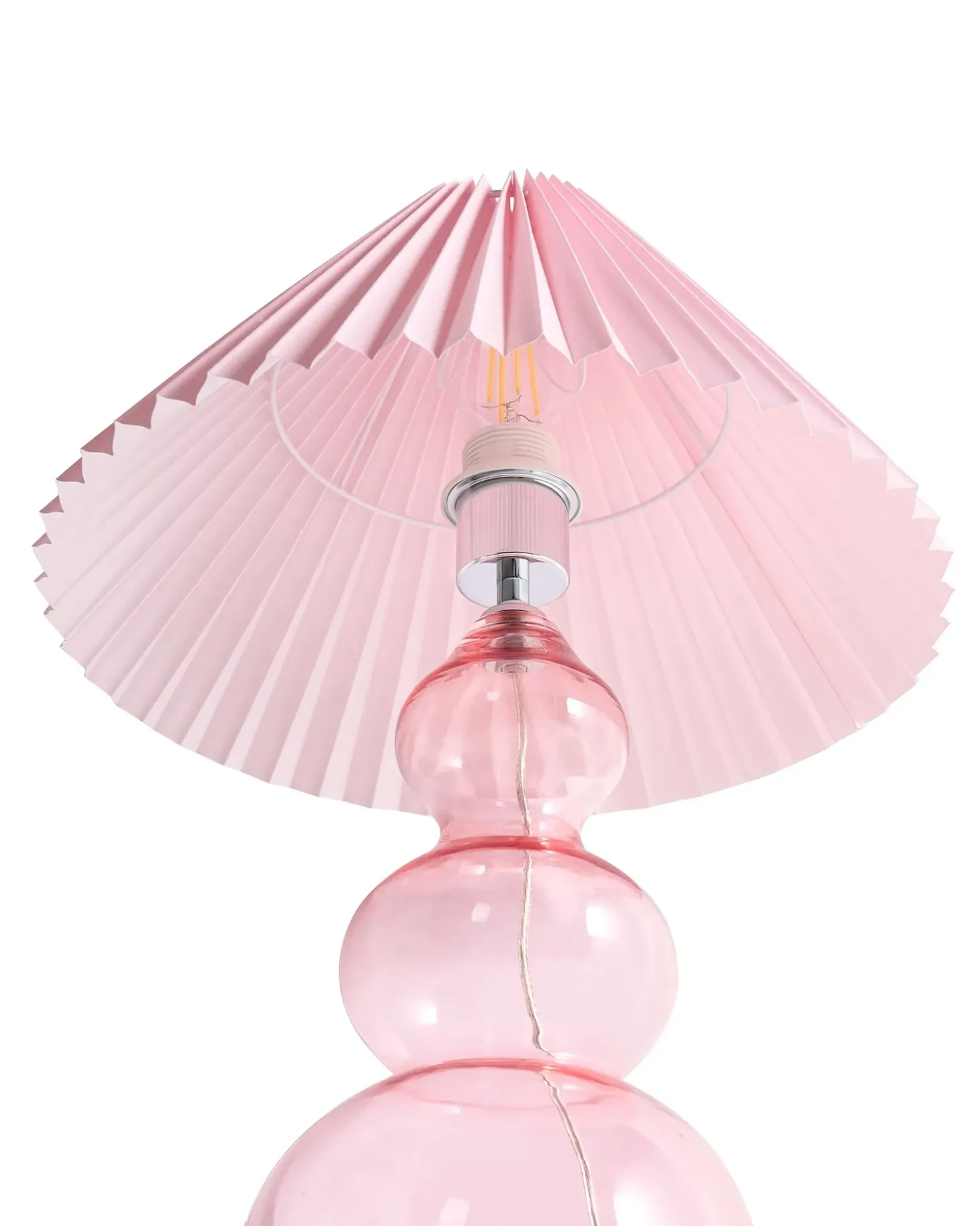 Bordlampe SENGWA Glas Lyserød
