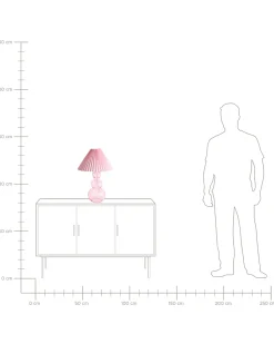 Bordlampe SENGWA Glas Lyserød