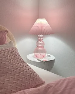 Bordlampe SENGWA Glas Lyserød