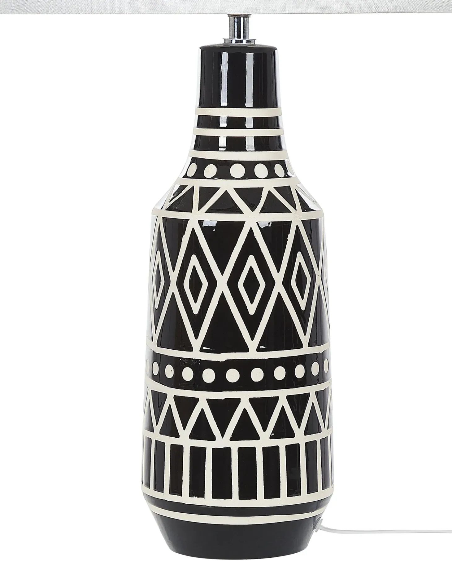Bordlampe SHEBELLE Keramik Sort