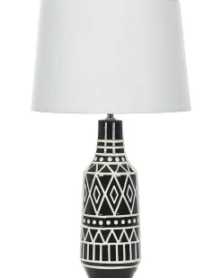 Bordlampe SHEBELLE Keramik Sort
