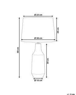 Bordlampe SHEBELLE Keramik Sort
