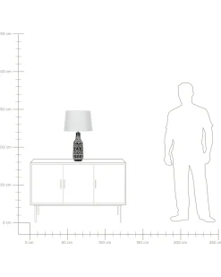 Bordlampe SHEBELLE Keramik Sort