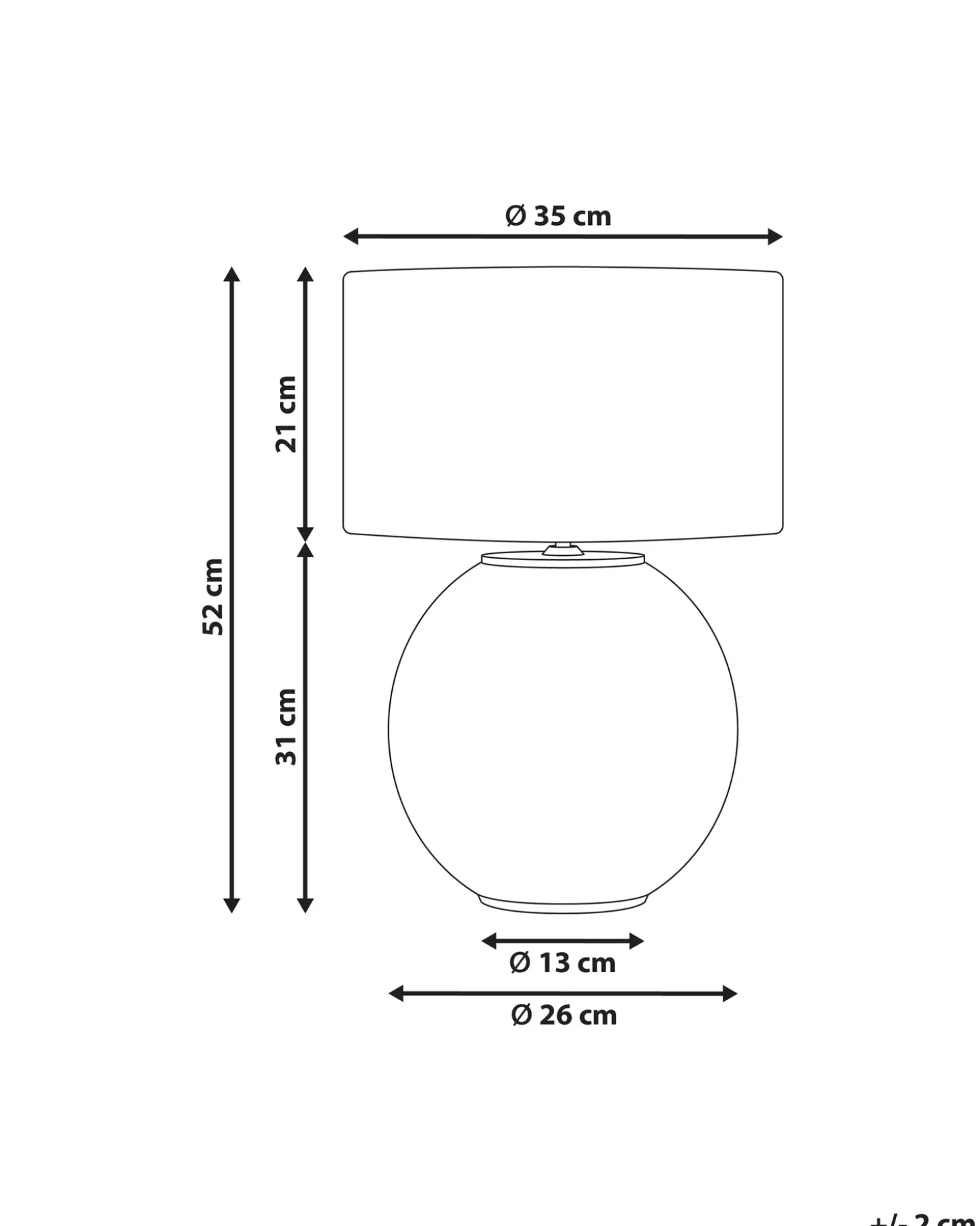 Bordlampe SOBRAMATI Metal Messing