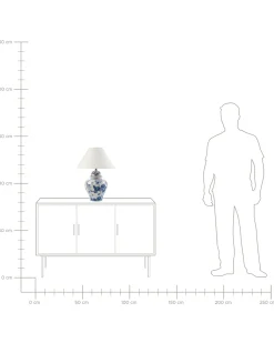 Bordlampe SORRAIA Porcelæn Hvid/blå