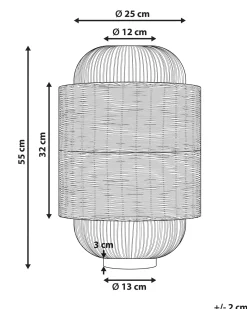 Bordlampe TANGANYIKA Rattan Naturlig