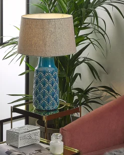Bordlampe THAYA Keramik Blå
