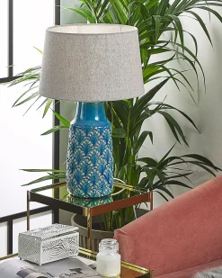 Bordlampe THAYA Keramik Blå