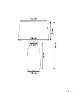 Bordlampe THAYA Keramik Blå