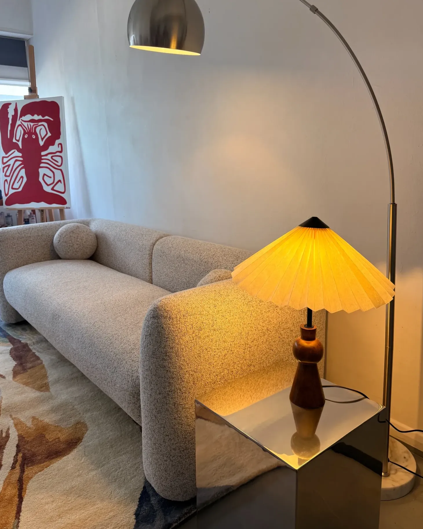 Bordlampe TOJSAN Papir Beige
