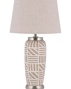 Bordlampe TRAISEN Keramik Beige