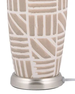 Bordlampe TRAISEN Keramik Beige