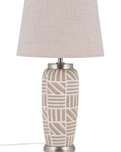 Bordlampe TRAISEN Keramik Beige