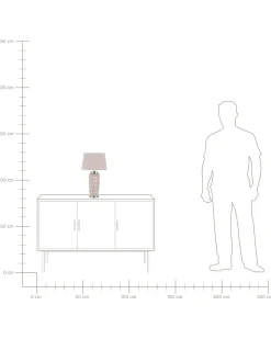 Bordlampe TRAISEN Keramik Beige