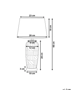 Bordlampe TRAISEN Keramik Beige