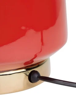 Bordlampe TRIVERSA Keramik Rød