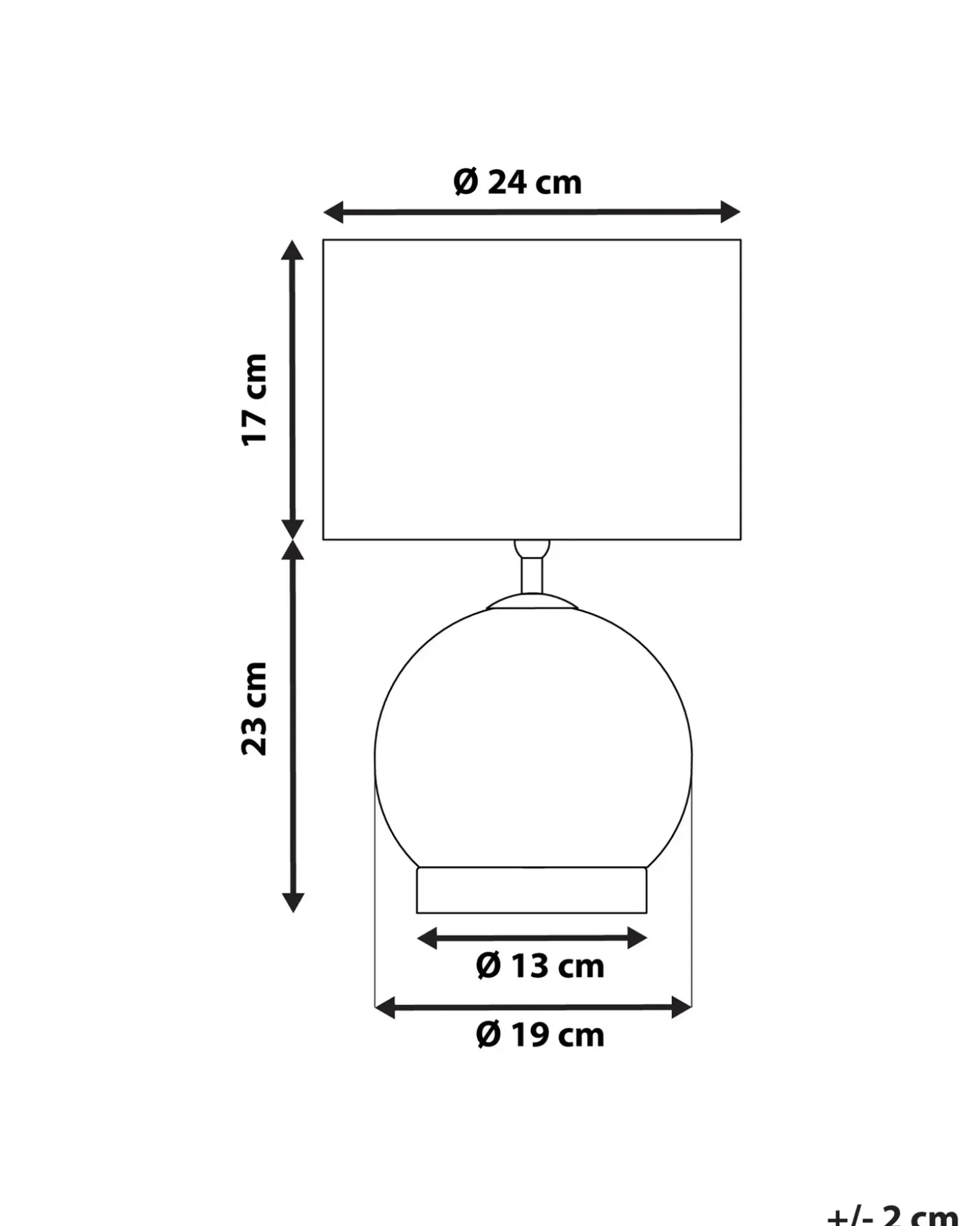 Bordlampe UELE Metal Grå marmor