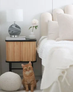 Bordlampe UELE Metal Grå marmor