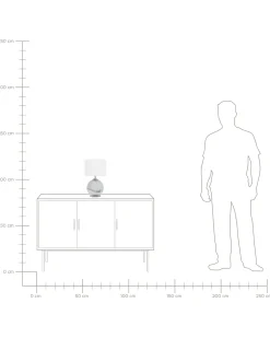 Bordlampe UELE Metal Grå marmor