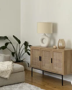 Bordlampe VENTA Keramik Hvid