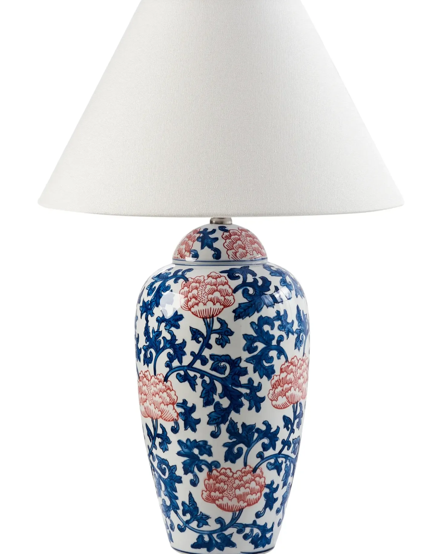 Bordlampe VERUSA Porcelæn Hvid/blå