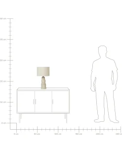 Bordlampe VILAR Keramik Beige