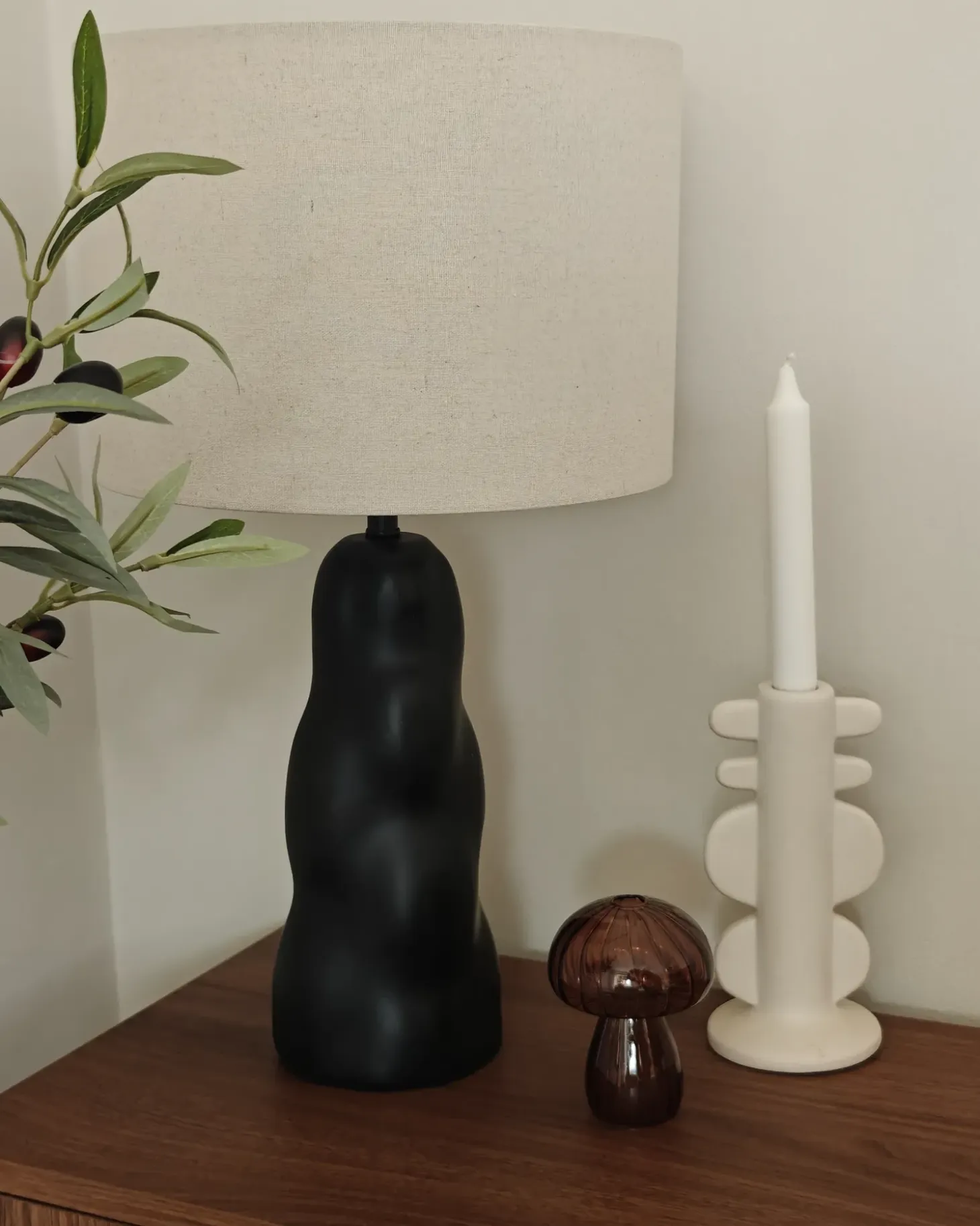 Bordlampe VILAR Keramik Sort