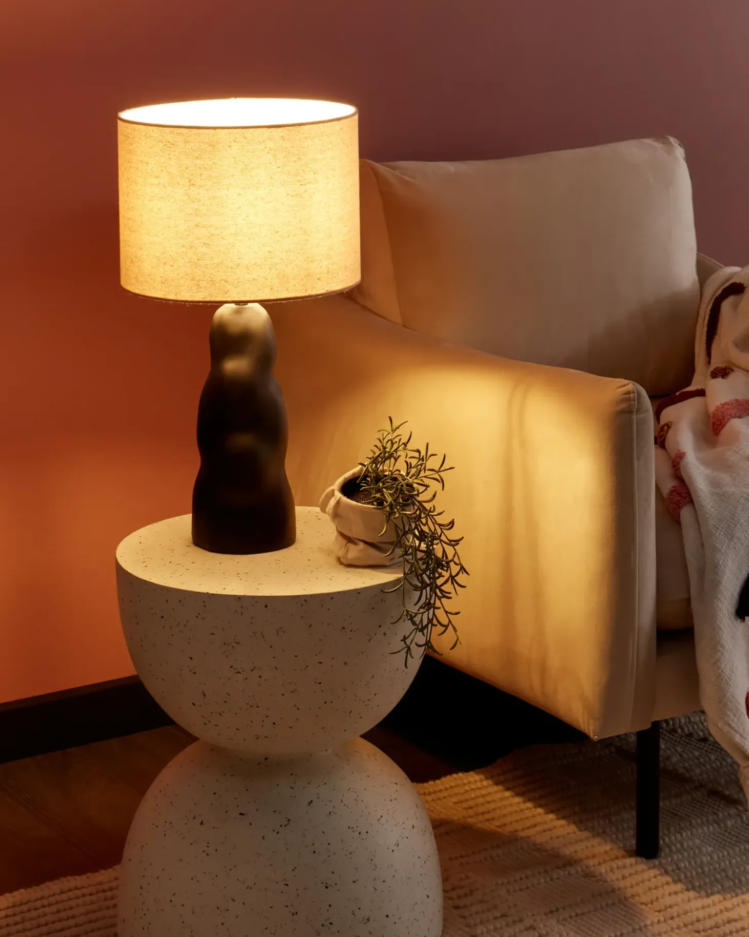 Bordlampe VILAR Keramik Sort