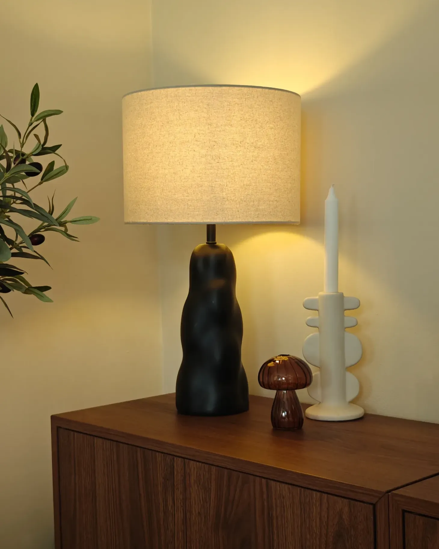 Bordlampe VILAR Keramik Sort