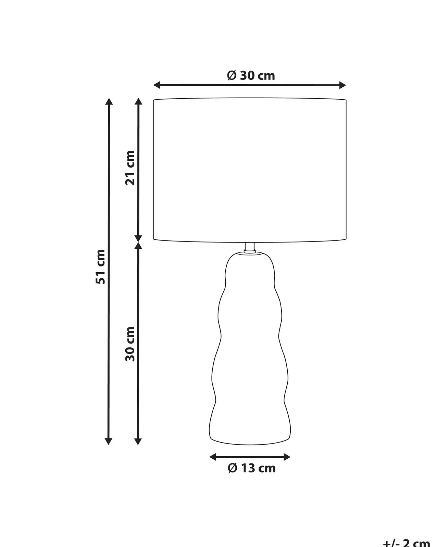 Bordlampe VILAR Keramik Sort