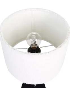 Bordlampe VINAZCO Boucle Hvid